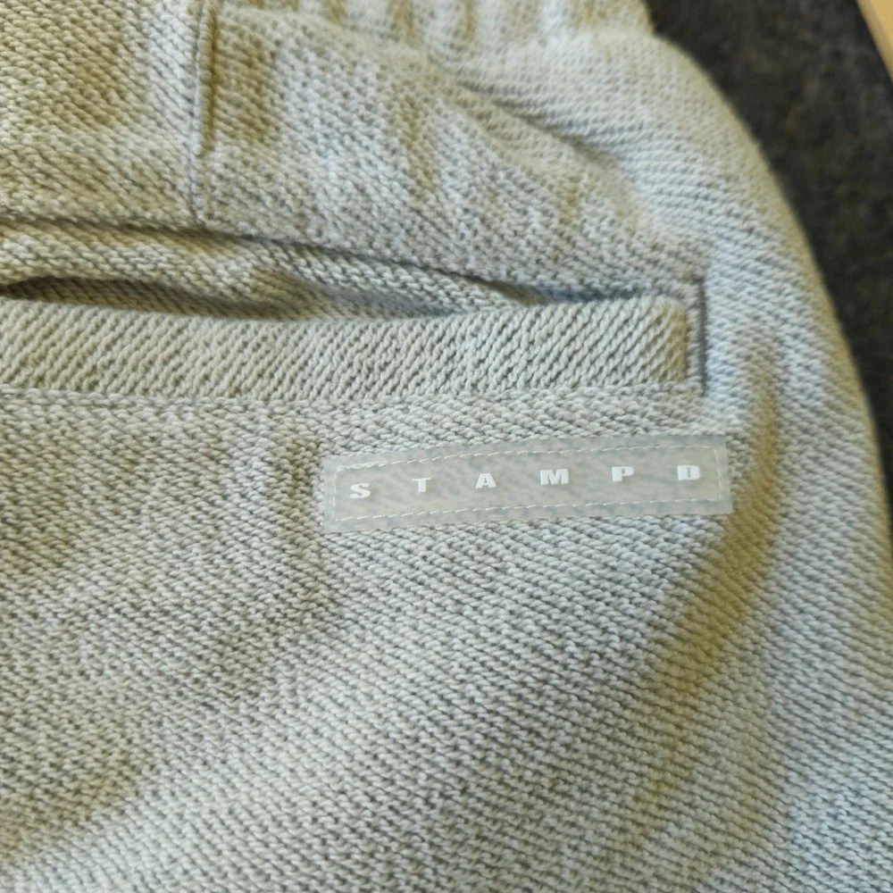 STAMPD Terry Sweatpants 100% Cotton Small Joggers Bungee Drawstring Streetwear